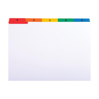 Exacompta A5 white tab card, 210mm x 160mm (1 set) 13998E 404080
