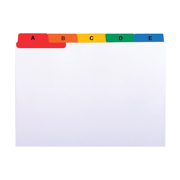 Exacompta A6 white tab card, 148mm x 117mm (1 set) 13997E 404082 - 1