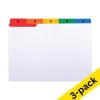 Exacompta A6 white tab card, 148mm x 117mm (3-pack) 404083 - 1