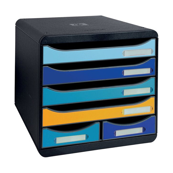 Exacompta Bee Blue Maxi assorted drawer unit (6 drawers) 3124202D 404100 - 1