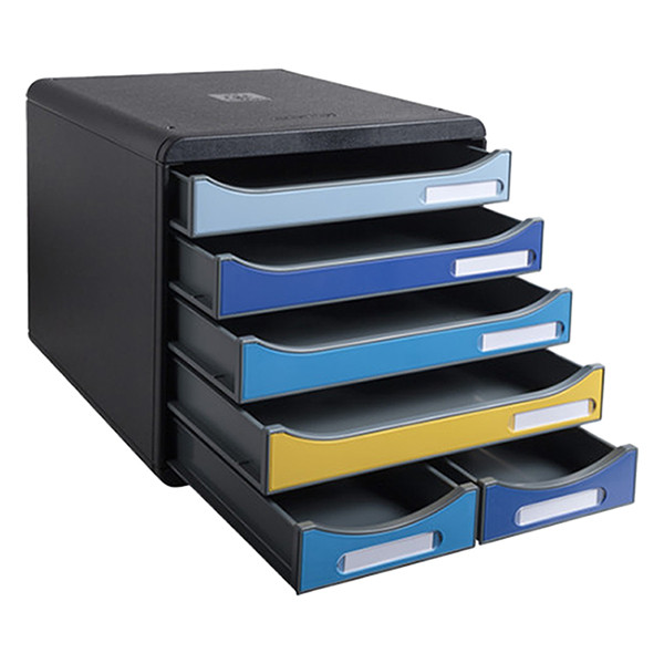 Exacompta Bee Blue Maxi assorted drawer unit (6 drawers) 3124202D 404100 - 2