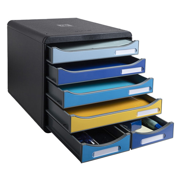 Exacompta Bee Blue Maxi assorted drawer unit (6 drawers) 3124202D 404100 - 3