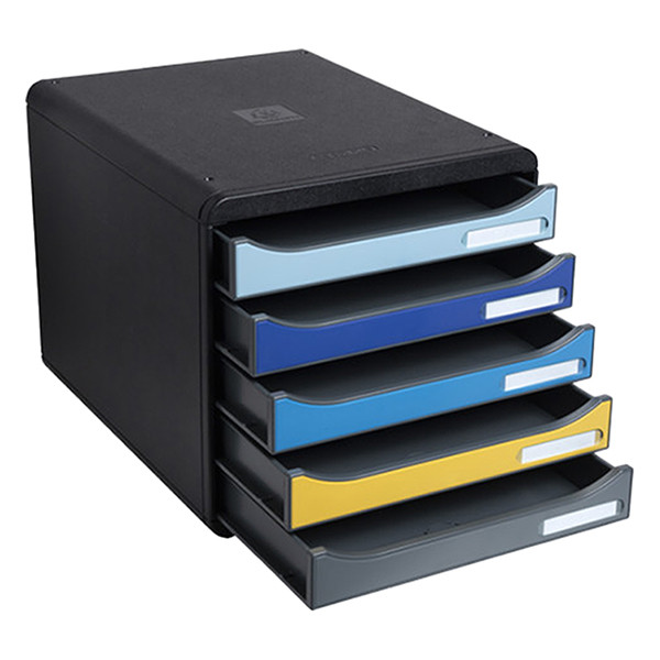Exacompta Bee Blue Plus assorted drawer unit (5 drawers) 3094202D 404099 - 3