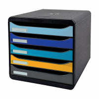 Exacompta Bee Blue Plus assorted drawer unit (5 drawers) 404099