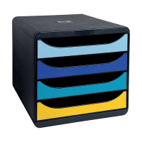 Exacompta Bee Blue assorted drawer unit (4 drawers) 3104202D 404098