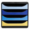 Exacompta Bee Blue assorted drawer unit (4 drawers) 3104202D 404098 - 2