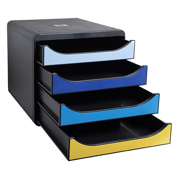 Exacompta Bee Blue assorted drawer unit (4 drawers) 3104202D 404098 - 3