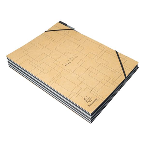 Cardboard tabs (9 tabs) sorting folder | A4 | Exacompta Eterneco brown 404092 - 5