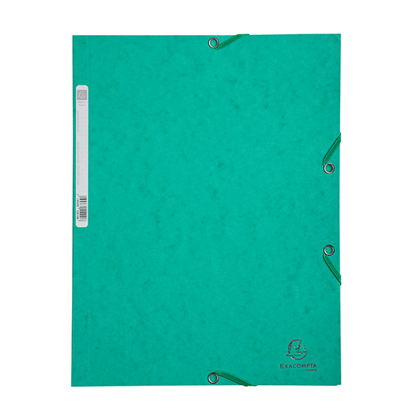 Elastomer folder A4 (3-flap) | green cardboard | Exacompta **Clearance** 404019 - 1