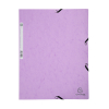 Elastomer folder A4 (3-flap) | mauve cardboard | Exacompta 404037 - 1