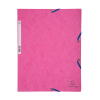 Elastomer folder A4 (3-flap) | pink cardboard | Exacompta