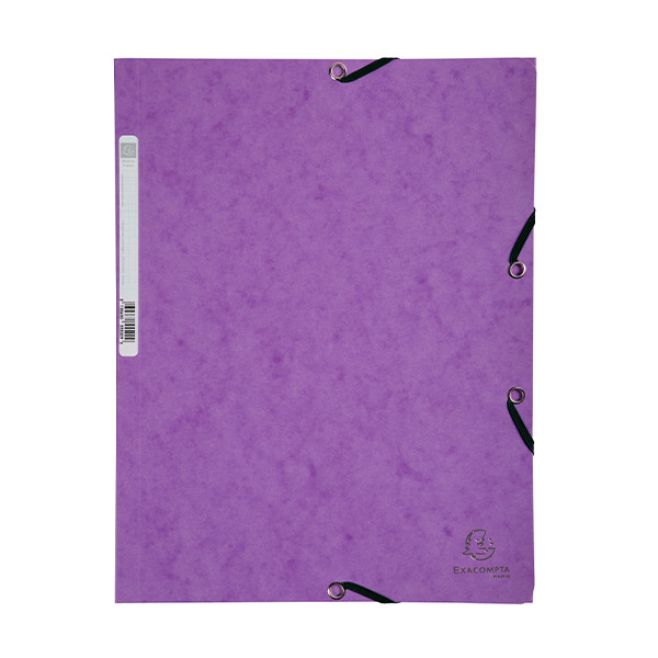 Elastomer folder A4 (3-flap) | purple cardboard | Exacompta 404023 - 1
