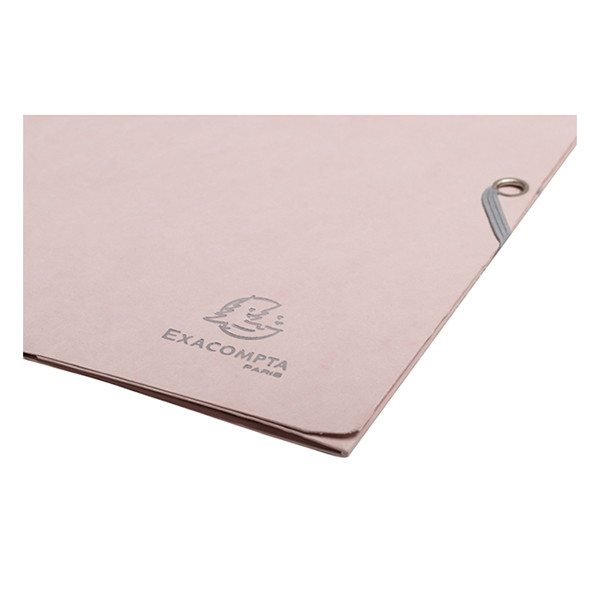 Elastomer folder A4 (3-flap) | soft pink cardboard | Exacompta 404161 - 4