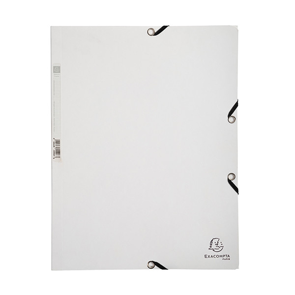 Elastomer folder A4 (3-flap) | white cardboard | Exacompta 404022 - 1