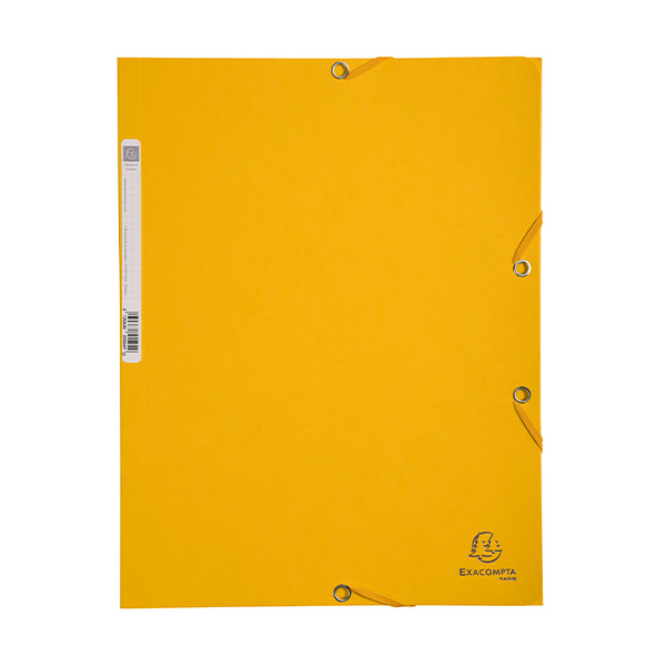 Elastomer folder A4 (3-flap) | yellow cardboard | Exacompta 404024 - 1