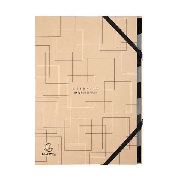 Exacompta Eterneco brown A4 sorting folder cardboard (9 tabs) 567470E 404092 - 1