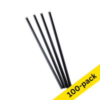 Exacompta Serodo black clamping strips, 9mm (100-pack)  407290