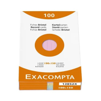 Exacompta assorted colours lined system card, 100mm x 150mm (100 pieces) 13852X 404430