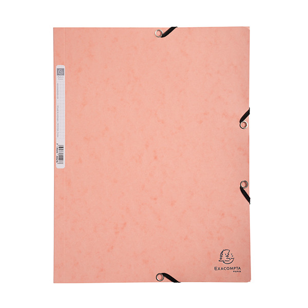 Exacompta coral A4 glossy cardboard elastomer folder with 3 flaps 55527E 404031 - 1