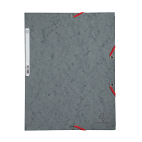 Exacompta grey A4 glossy cardboard elastomer folder with 3 flaps 55511E 404025