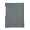 Exacompta grey A4 glossy cardboard elastomer folder with 3 flaps