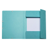 Exacompta icy blue A4 glossy cardboard elastomer folder with 3 flaps 55273E 404160 - 2