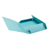 Exacompta icy blue A4 glossy cardboard elastomer folder with 3 flaps 55273E 404160 - 3