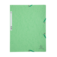 Exacompta lime green A4 glossy cardboard elastomer folder with 3 flaps 55513E 404026