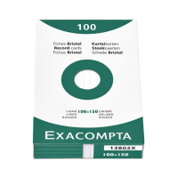 Exacompta lined system card, 100mm x 150mm (100-pack) 13802X 404431