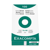 Exacompta lined system card, 74mm x 105mm (100-pack) 13800B 404433