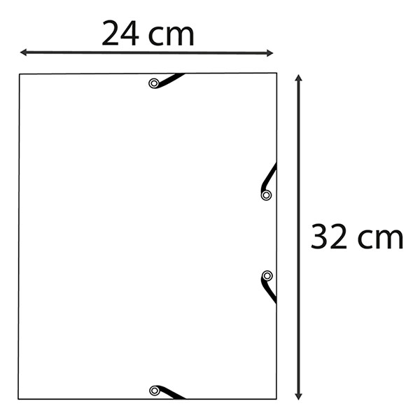 Exacompta old pink A4 glossy cardboard elastomer folder with 3 flaps 55276E 404162 - 6