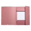 Exacompta old pink A4 glossy cardboard elastomer folder with 3 flaps 55276E 404162 - 2