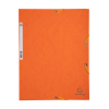Exacompta orange A4 glossy cardboard elastomer folder with 3 flaps