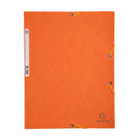 Exacompta orange A4 glossy cardboard elastomer folder with 3 flaps 55504E 404020