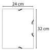 Exacompta pacific blue A4 glossy cardboard elastomer folder with 3 flaps 55272E 404159 - 6