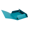 Exacompta pacific blue A4 glossy cardboard elastomer folder with 3 flaps 55272E 404159 - 3