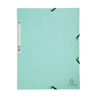 Exacompta pastel green A4 glossy cardboard elastomer folder with 3 flaps 55533E 404036