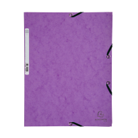 Exacompta purple A4 glossy cardboard elastomer folder with 3 flaps 55508E 404023