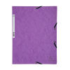 Exacompta purple A4 glossy cardboard elastomer folder with 3 flaps