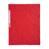 Exacompta red A4 glossy cardboard elastomer folder with 3 flaps 55505E 404021