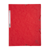 Exacompta red A4 glossy cardboard elastomer folder with 3 flaps