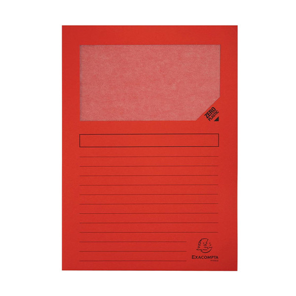 Exacompta red A4 window folder (100-pack) 404442 - 1