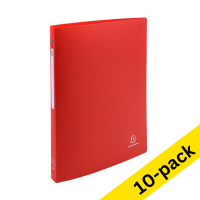 Exacompta red ring binder with 4 O-rings, 15mm (10-pack)  404469