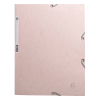 Exacompta soft pink A4 glossy cardboard elastomer folder with 3 flaps 55274E 404161 - 1