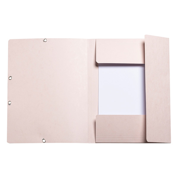 Exacompta soft pink A4 glossy cardboard elastomer folder with 3 flaps 55274E 404161 - 2