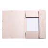 Exacompta soft pink A4 glossy cardboard elastomer folder with 3 flaps 55274E 404161 - 2