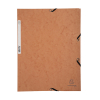 Exacompta tabac A4 glossy cardboard elastomer folder with 3 flaps 404029 - 1