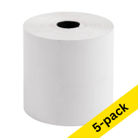 Exacompta thermo white cash register roll, 80mm x 80mm x 12mm (5-pack) 407291