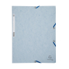 Exacompta turtledove grey A4 glossy cardboard elastomer folder with 3 flaps