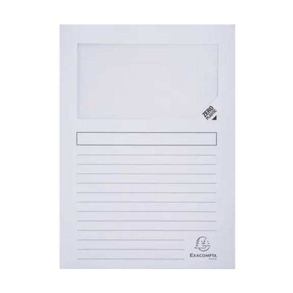 Exacompta white A4 window folder (100-pack) 404437 - 1